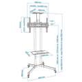 Tooq FS1470M-B Support TV à Roulettes 37 pouces-70 pouces - Photo 5