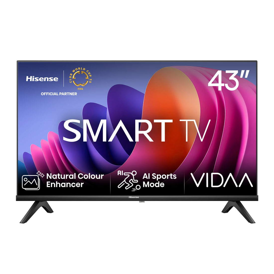 Téléviseur Hisense 43A4K 43" Full HD Smart TV VIDAA 60Hz - Face sur Maydan.ma