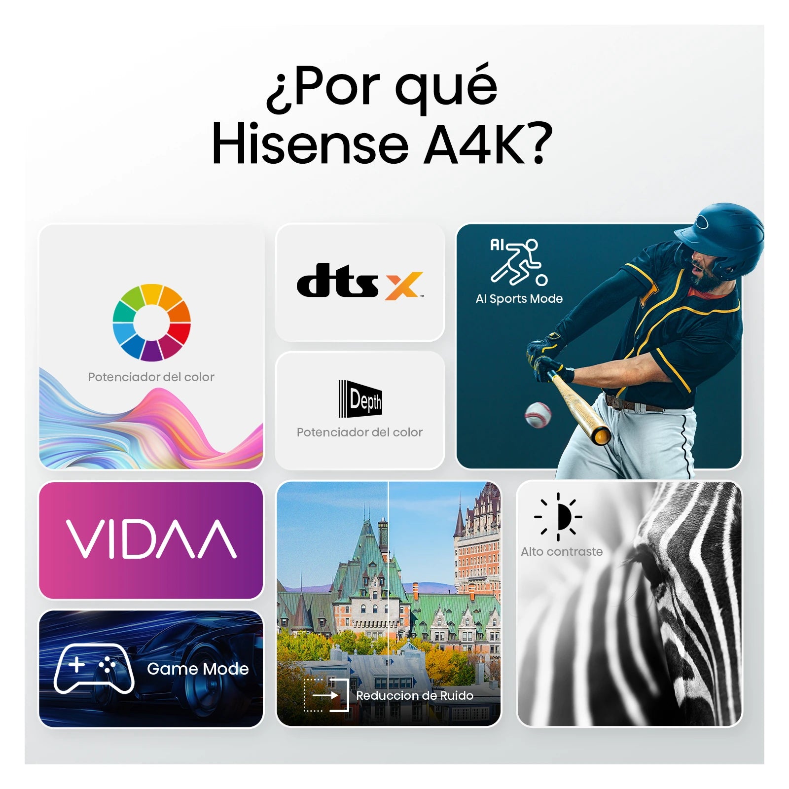 Téléviseur Hisense 43A4K 43" Full HD Smart TV VIDAA 60Hz - Fonctionnalités sur Maydan.ma