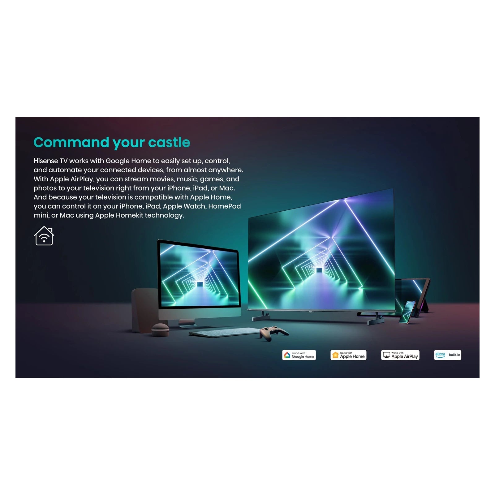 Téléviseur Hisense 55Q6N 55" 4K UHD Smart TV Google 60Hz - Angles produit sur Maydan.ma