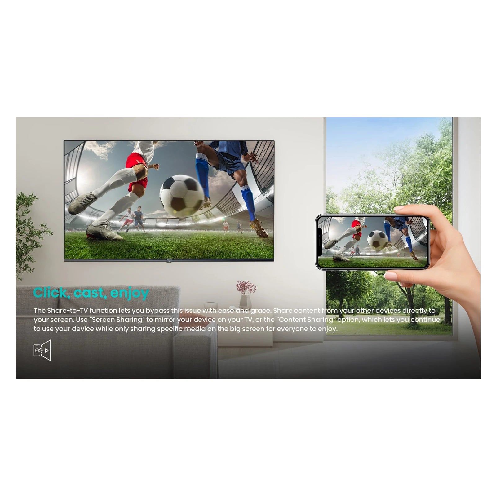 Téléviseur Hisense 55Q6N 55" 4K UHD Smart TV Google 60Hz - Distance de visionnage sur Maydan.ma