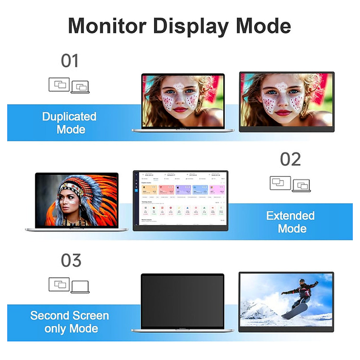 Moniteur XTRMLAB F156P02 Moniteur portable 15.6 pouces FHD IPS 60Hz - Photo 3