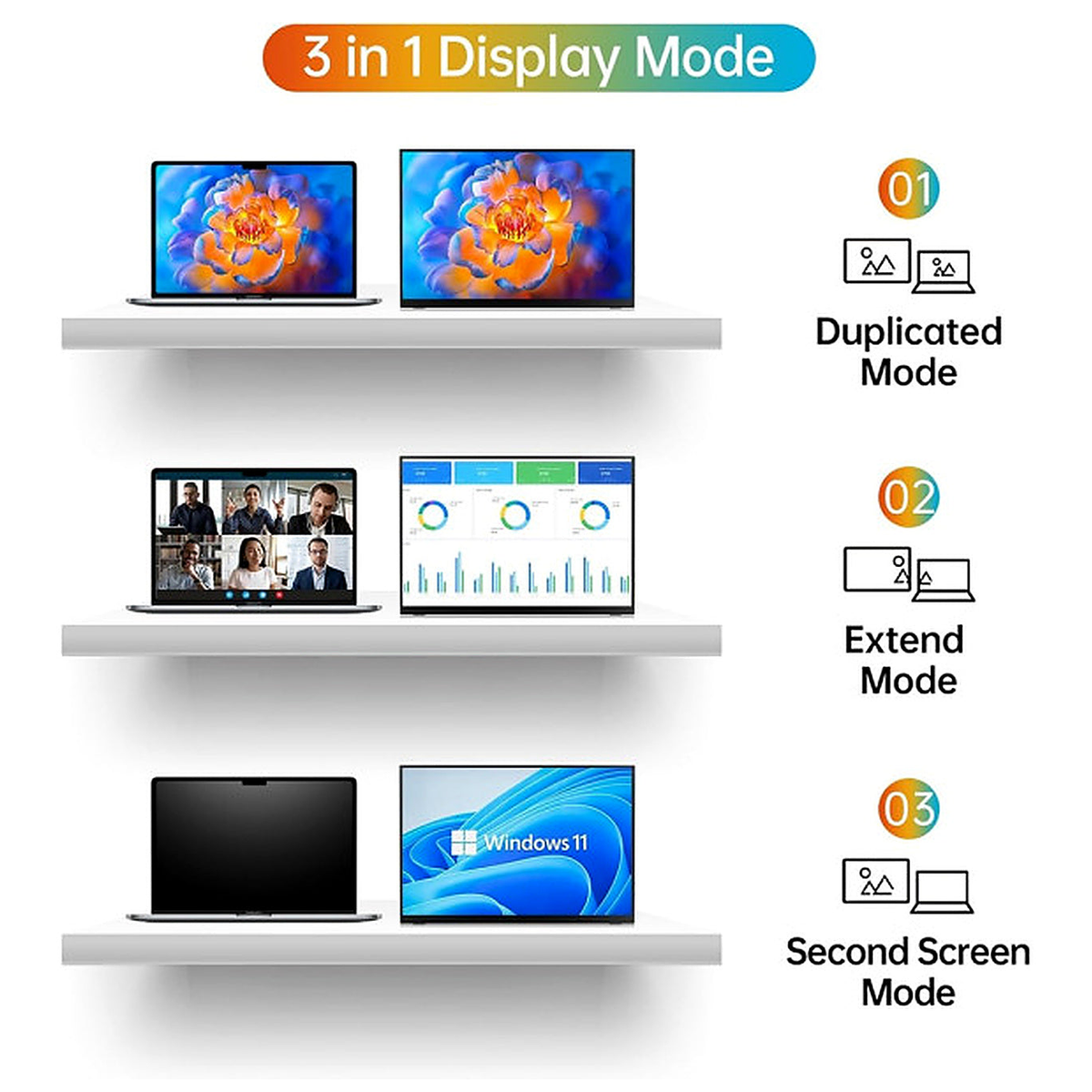 Moniteur portable XTRMLAB M140F1 14" 1920x1200 IPS 60Hz - image produit 4