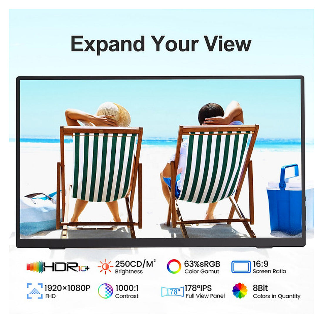 Moniteur portable XTRMLAB V156F02 15.6" FHD IPS 60Hz au Maroc - vue principale