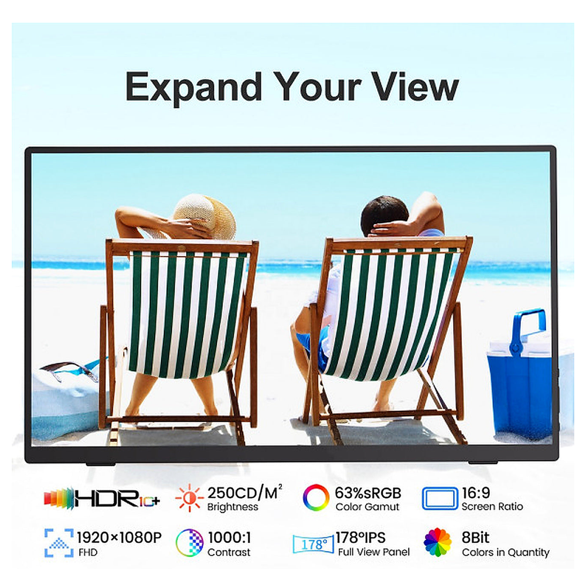 Moniteur portable XTRMLAB V156F02 15.6" FHD IPS 60Hz - vue produit détaillée