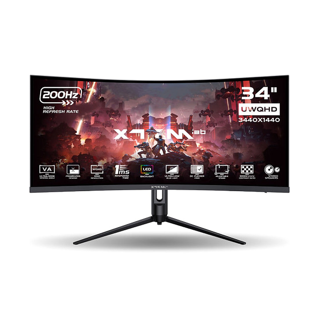 Moniteur XTRMLAB X34G20VCQ 34 pouces 3440x1440 VA 200Hz - Photo 1