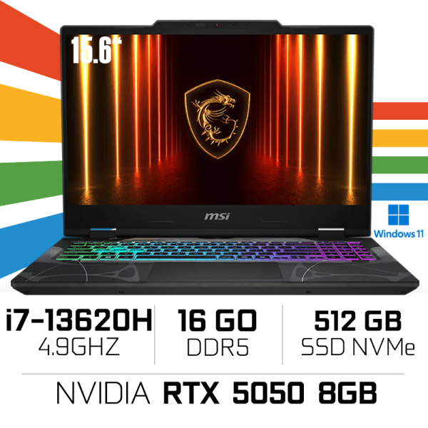 MSI Cyborg 15 B13WEKG-832MA Intel i7-13620H/16GB DDR5/512GB SSD/RTX 5050 8GB/15.6" 144Hz/Win11 /Black