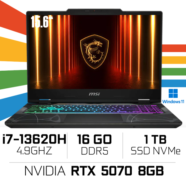 MSI Cyborg 15 B13WGKG-829MA Intel i7-13620H/16GB DDR5/1TB SSD/RTX 5070 8GB/15.6" 144Hz/Win11 /Black