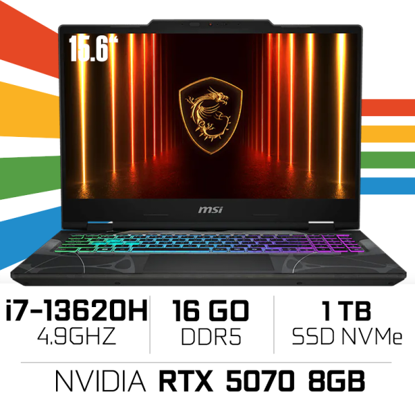 MSI Cyborg 15 B13WGKG-830XMA Intel i7-13620H/16GB DDR5/1TB SSD/RTX 5070 8GB/15.6" 144Hz/FreeDos /Black