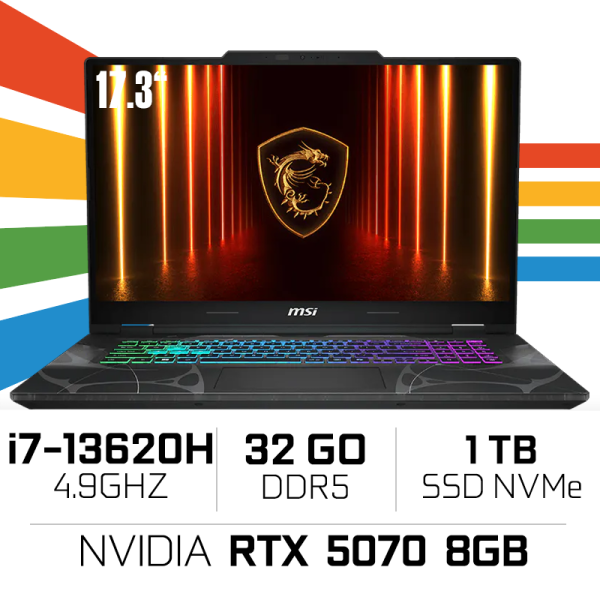 MSI Cyborg 17 B13WGKG-246XMA Intel i7-13620H/32GB DDR5/1TB SSD/RTX 5070 8GB/17.3" 144Hz/FreeDos /Black
