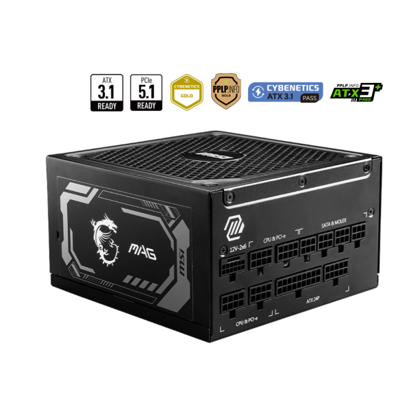 MSI MAG A1000GL PCIE5 80PLUS Gold 1000W Noir