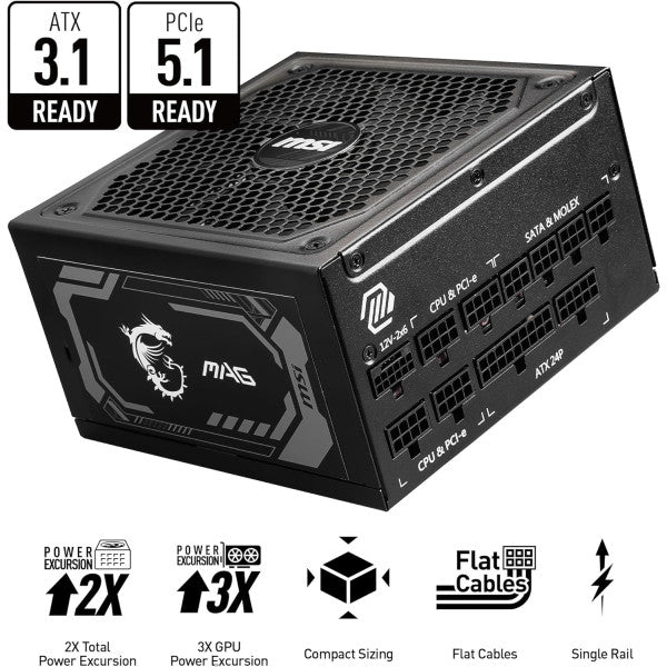MSI MAG A1250GL PCIE5 80PLUS Gold 1250W