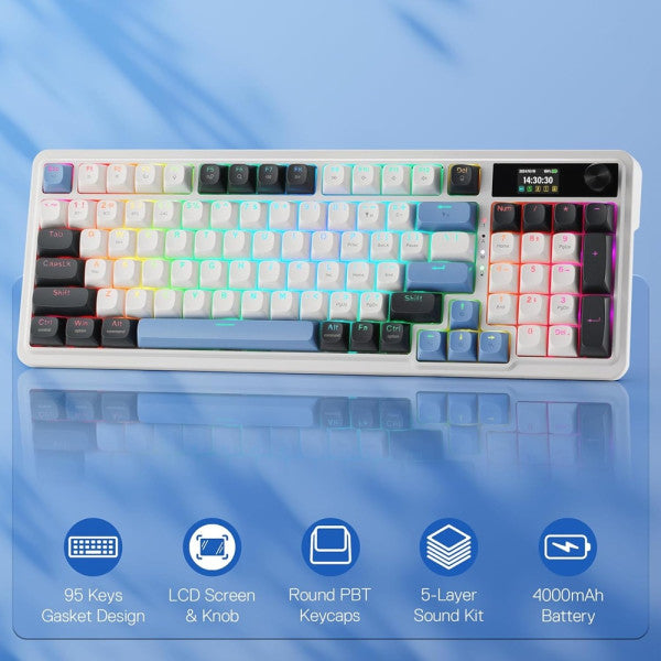 Redragon Galatin PRO K719 Wireless (Glacier Azure)