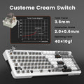 Redragon K688 Pro Wireless Mechanical Keyboard (White/Gray/Black)