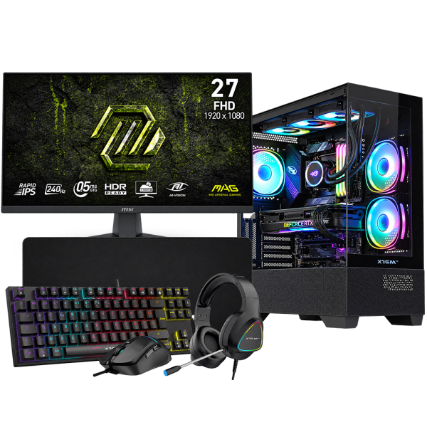 SETUP Ryzen 7 5800X RTX5070 12Go + MAG 272F X24 27" 240HZ + XGC-870