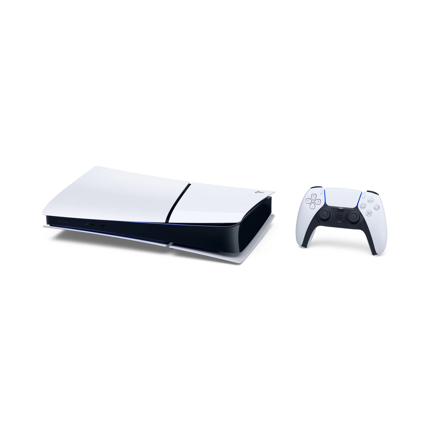 Console Sony PS5 Slim Digital Edition avec manette DualSense - vue officielle Icecat
