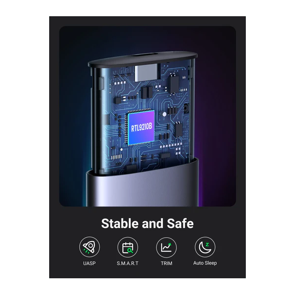Ugreen Boitier disque dur externe Nvme/M2 SATA SSD