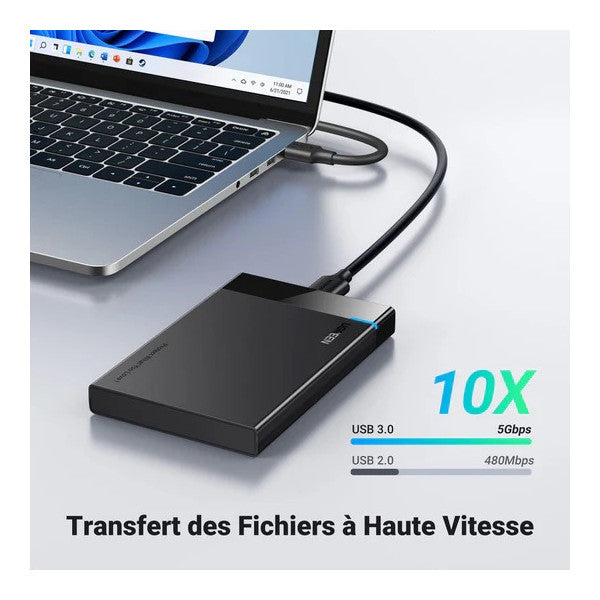 Ugreen Boitier disque dur externe USB 3.0 to 2,5/3,5 SATA