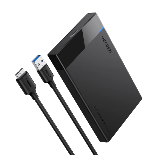 UGREEN USB 3.0 Boîtier Externe pour Disque Dur 2,5 Pouces SATA III II I HDD SSD(30848)