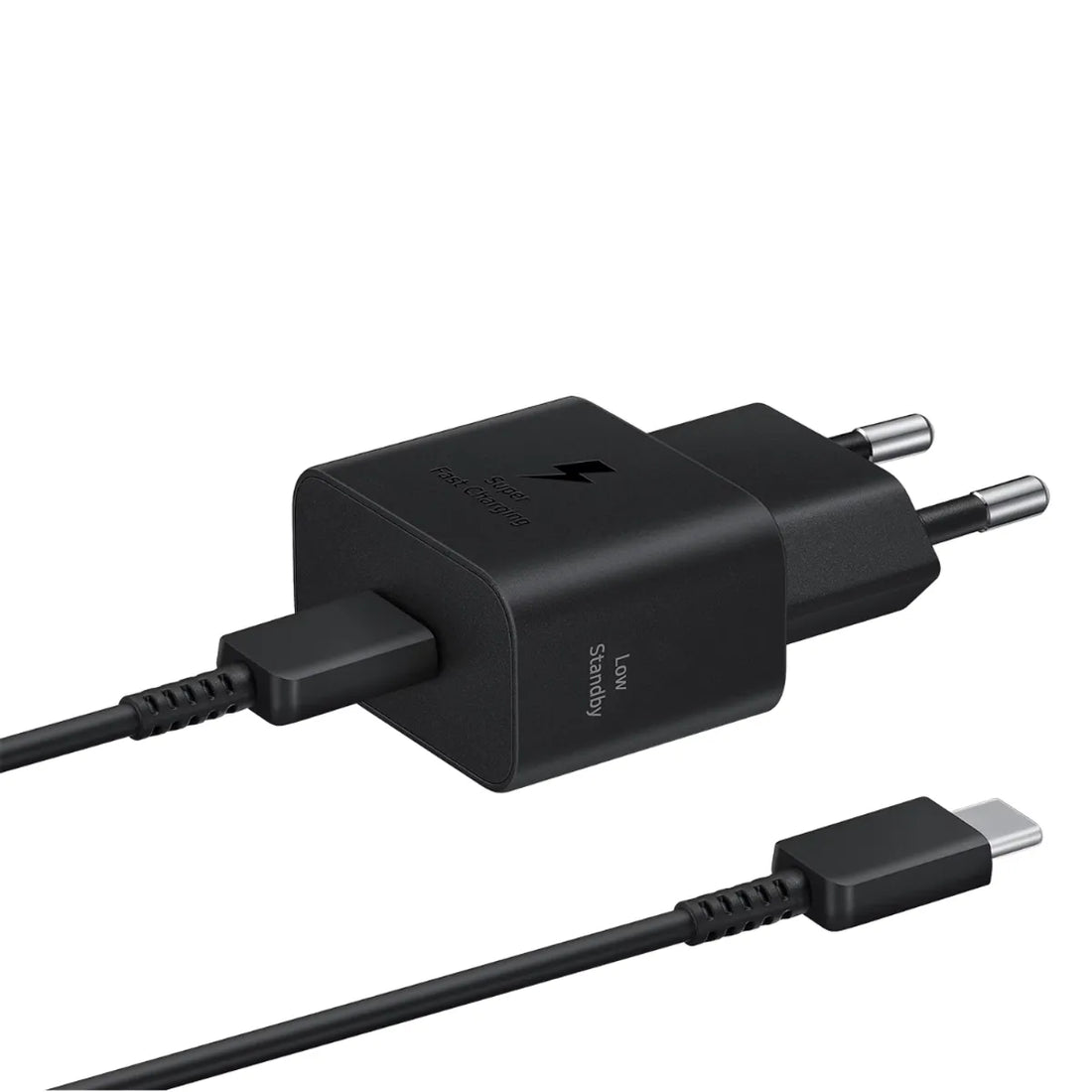 Achat Samsung Chargeur Secteur 25W USB-C vers USB-C Noir Maroc - Vue face