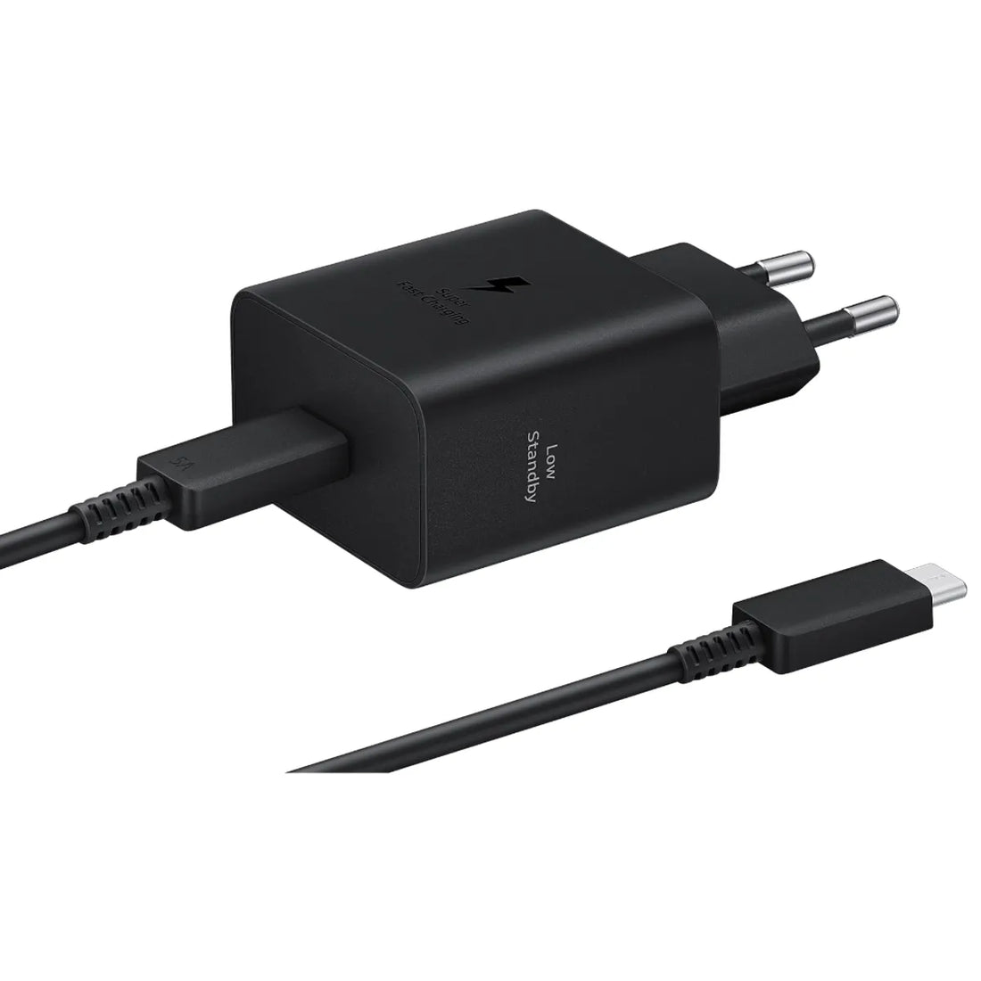 Achat Samsung Chargeur Secteur 45W USB-C vers USB-C Noir Maroc - Vue face