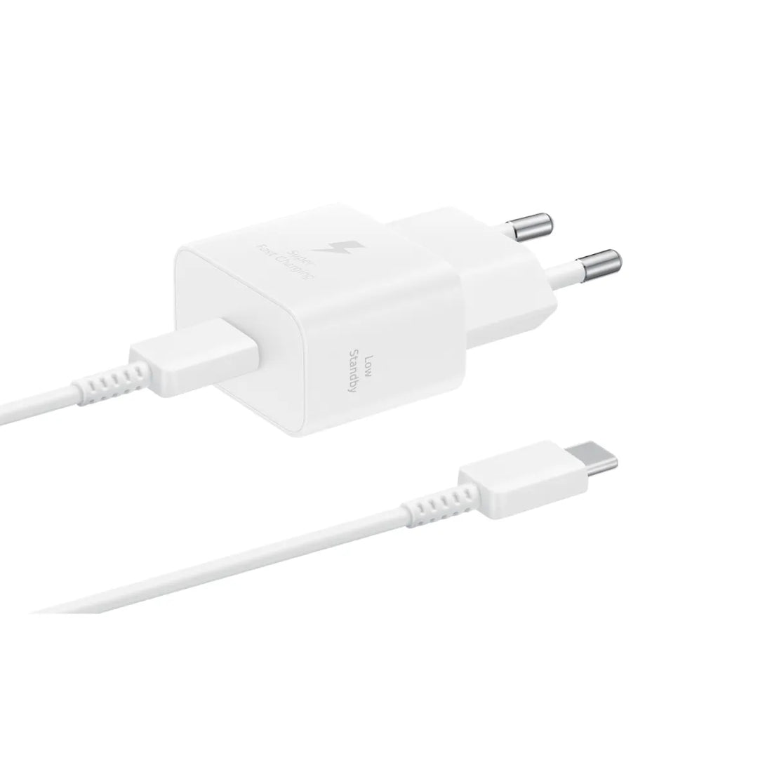 Achat Samsung Chargeur Secteur 25W USB-C vers USB-C Blanc Maroc - Vue face