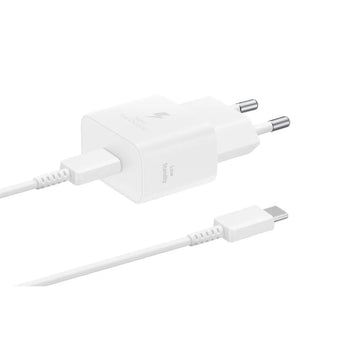 Achat Samsung Chargeur Secteur 25W USB-C vers USB-C Blanc Maroc - Vue face