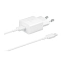Achat Samsung Chargeur Secteur 15W USB-C vers USB-C Blanc Maroc - Vue face