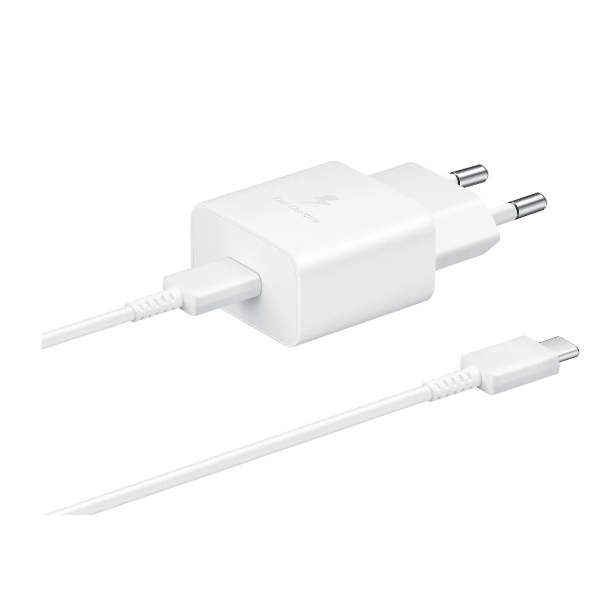 Achat Samsung Chargeur Secteur 15W USB-C vers USB-C Blanc Maroc - Vue face
