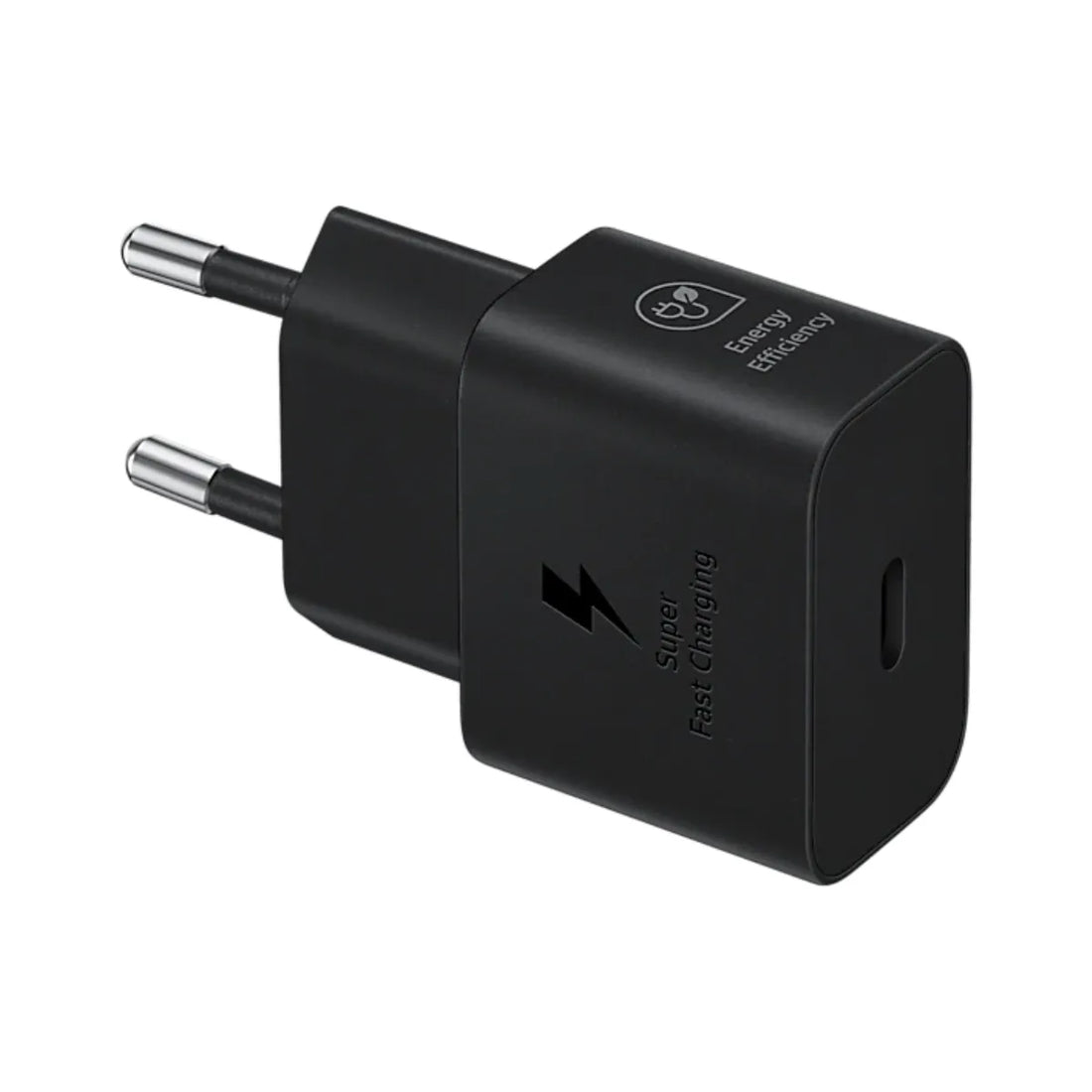 Achat Samsung Chargeur Secteur 25W USB-C vers USB-C Noir (Adaptateur seul, sans cable) Maroc - Vue face