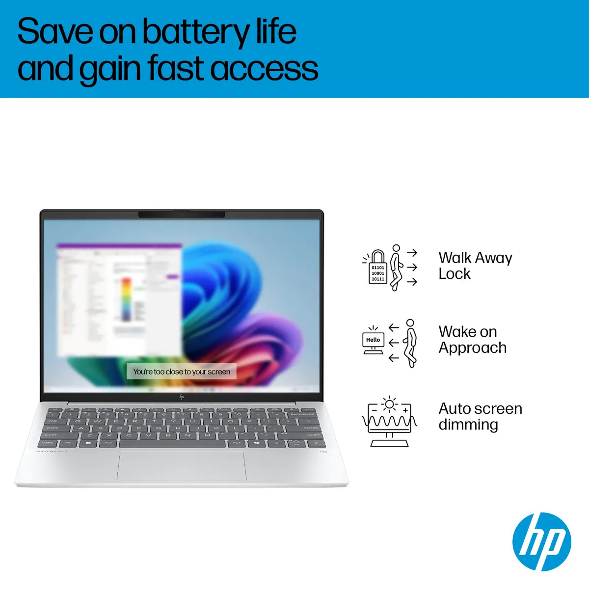 MAYDAN HP Hp Omnibook 7 Aero Rz 7 Ultra 7 155H Radeongraphics Intégrée Wi-Fi Et Bt 5.4 W11H6 - Photo 8