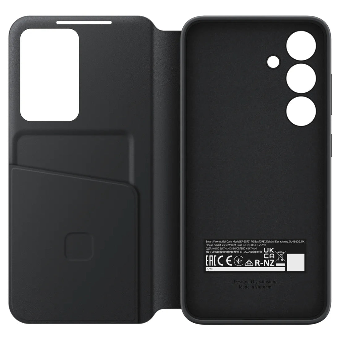 Achat Samsung Etui portefeuille pour Galaxy S24 Noir Maroc - Vue face