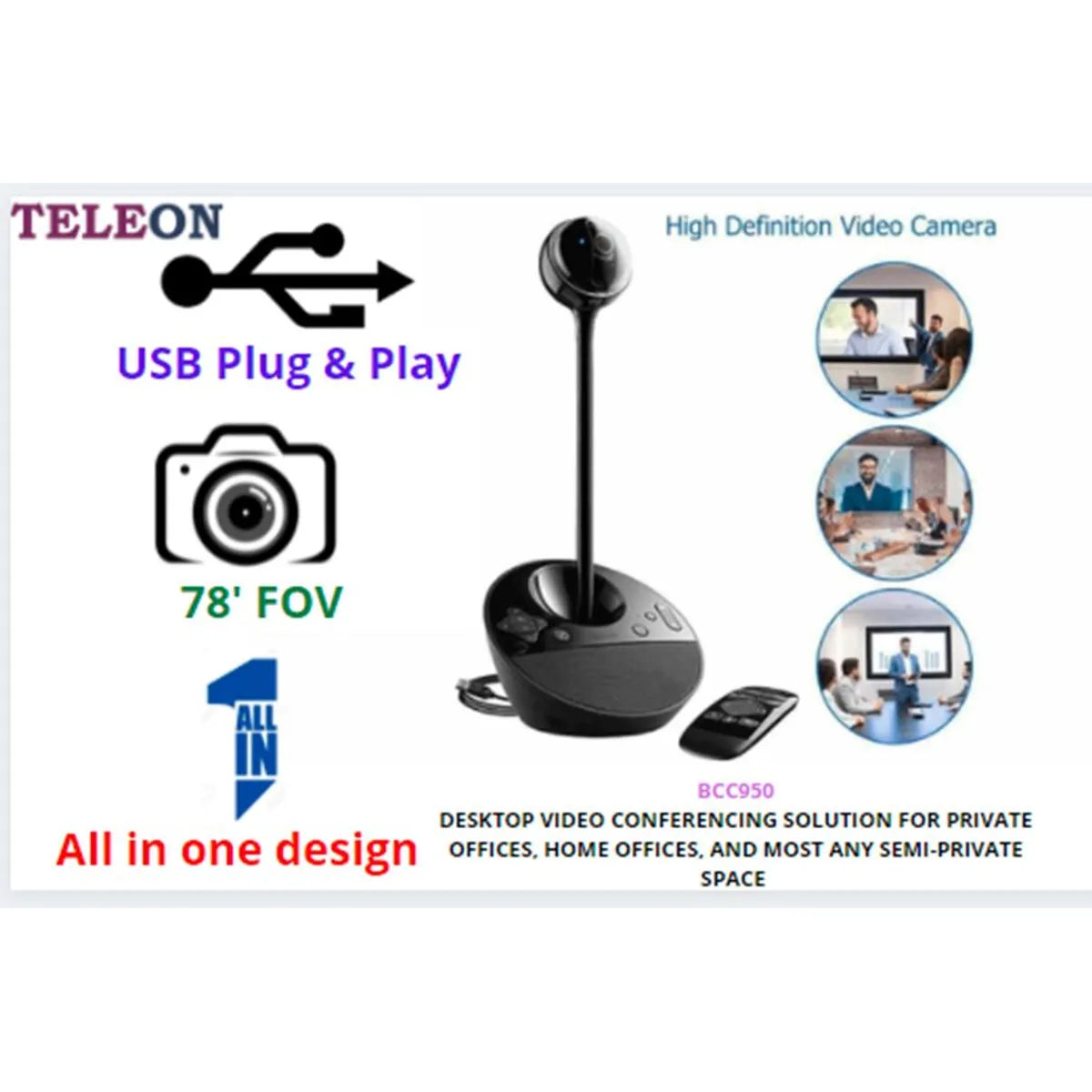 MAYDAN Webcam Logitech Logitechvc - Rally Noir - Photo 5