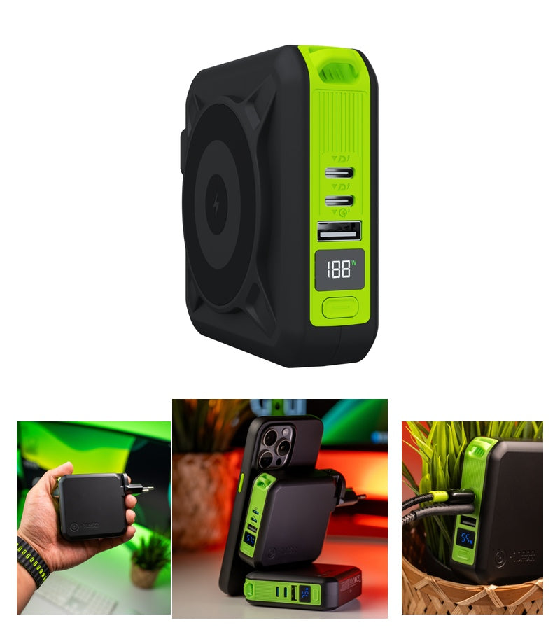 Goui Mbala Pro : Power Bank 10 000mAh Sans Fil + Chargeur Mural
